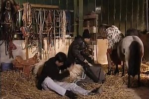 Torrid dark brown receives enticed by cocky fellow in dark hat