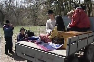 Torrid dark brown receives enticed by cocky fellow in dark hat