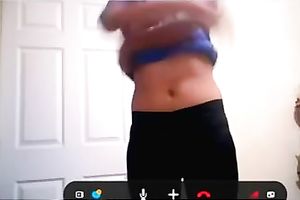 Kinky slim all natural black haired livecam hotwife flashed her shaggy slit