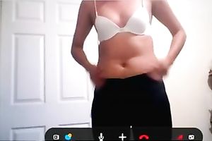 Kinky slim all natural black haired livecam hotwife flashed her shaggy slit