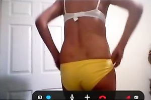 Kinky slim all natural black haired livecam hotwife flashed her shaggy slit