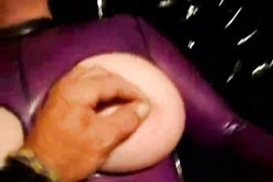 Wicked husband dresses up his soaked breasty milf slutwife in latex