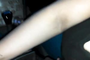 Chubby usual looking dark slutwife in glasses sucked my friend's 10-Pounder