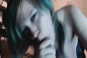 Nasty breasty gal blows my hard dong with great crave