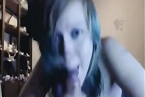 Nasty breasty gal blows my hard dong with great crave