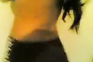 Amazing stomach dance my my curvaceous dark brown Arab girlfriend