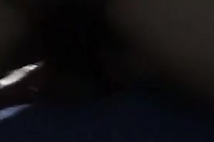 Watch me riding large dark vibrator in amateur masturbation video