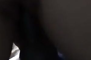 Watch me riding large dark vibrator in amateur masturbation video