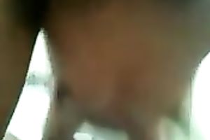 Wondrous black haired lascivious honey provides my schlong with BJ in the motel