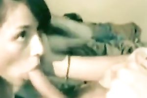 Raven haired kinky slutty slutwife of my buddy gives him head