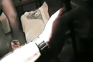 Skinny blindfolded slutty wife sucks 2 dark jocks in front of me