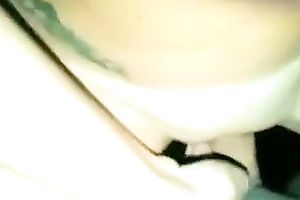 Brunette cute skinny playgirl jerks off and sucks my own beefy pecker a bit