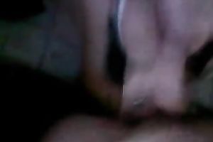 Rapacious party whore sucks my chunky pecker and takes impure mouthful