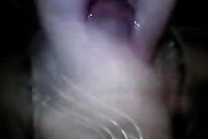 Rapacious party whore sucks my chunky pecker and takes impure mouthful