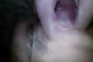 Rapacious party whore sucks my chunky pecker and takes impure mouthful