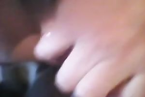 Homemade solo with my hotwife toying her crotch and dark hole