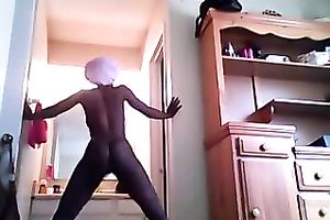 Hot dance of pliant dark legal age teenager can make anyone hard here