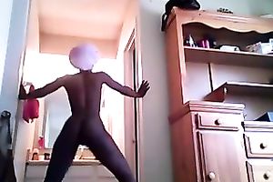 Hot dance of pliant dark legal age teenager can make anyone hard here