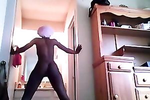 Hot dance of pliant dark legal age teenager can make anyone hard here