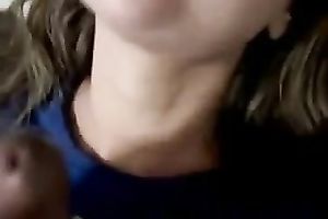 Thirsty brownhead babe engulfing my shlong deepthroat