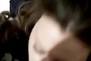 Thirsty brownhead babe engulfing my shlong deepthroat