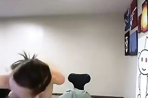 Lean and nice-looking bimbo legal age teenager teases herself with Hitachi