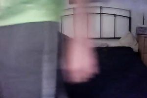 Bosomy dilettante brunette babe sucked my friend's meaty big ramrod