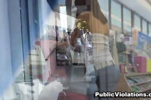 Hot brunette hair stranger hotwife in constricted jeans spied and recorded on livecam