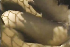 Attractive black-haired princess receives gangbanged on the tennis court