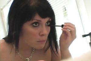 Watching hawt dark brown youthful chick getting willing to go out