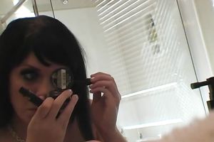 Watching hawt dark brown youthful chick getting willing to go out