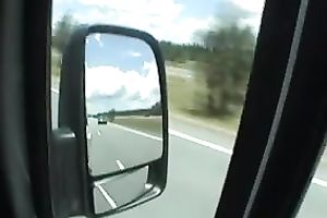 Blonde milf shows her fantastic dick-sucking skills to me in a car