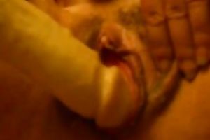Nasty Married slut opens her twat lips and exposes her pinkish vag