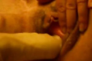 Nasty Married slut opens her twat lips and exposes her pinkish vag