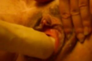 Nasty Married slut opens her twat lips and exposes her pinkish vag