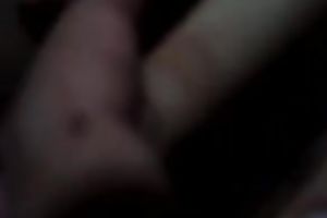 Playing with my timid GF's curly cunt in POV scene