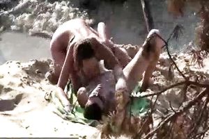 Sweet non-professional white amateur wife feels so lustful on the beach