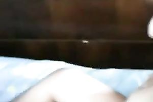 Bosomy dark brown teen rides a rod in hardcore homemade clip