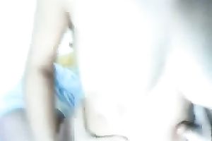 Bosomy dark brown teen rides a rod in hardcore homemade clip