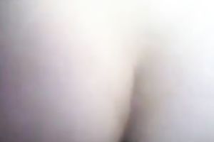 Bosomy dark brown teen rides a rod in hardcore homemade clip