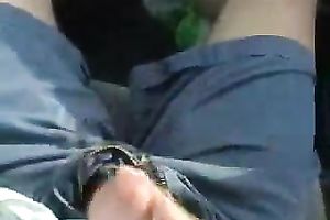 Mean nineteen years old girlfriend rides car and gives me tugjob