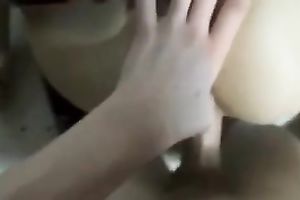 Dark purple haired emo sweetheart with fine flossy a-hole was blowing my buddy