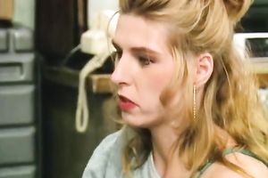 Blond head tiny breasted sex pots have amazing FFM loping