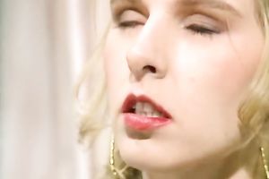 Blond head tiny breasted sex pots have amazing FFM loping