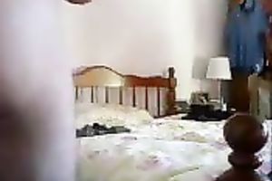 Hidden webcam video - excited MILf amateur wife blows me and copulates mish style