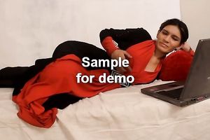 Lazy but impressive Indian livecam white wife sluggishly stripteases on the sofa