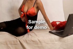 Lazy but impressive Indian livecam white wife sluggishly stripteases on the sofa