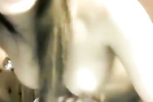 Pallid quite svelte non-professional brunette hair was pushed in spoon position