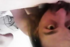 Tattooed bitch works on my penis in advance of taking it in her bald vagina