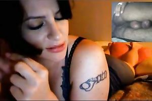 Chubby white wife loves when I show her my asshole on web camera